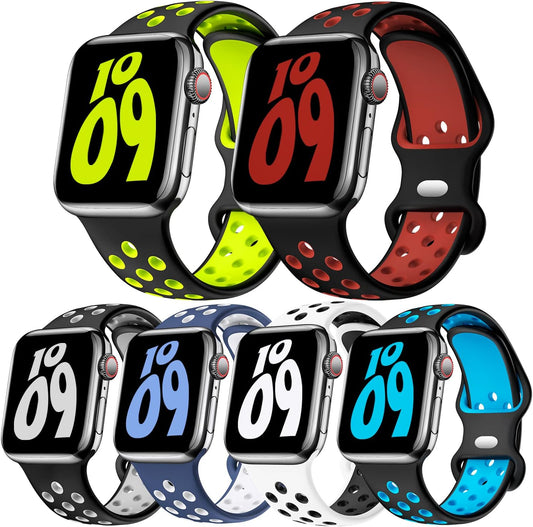 Compatible with Apple Watch Band 42Mm 44Mm 45Mm 38Mm 40Mm 41Mm, Breathable Sporty for Iwatch Bands Series 7/6/5/4/3/2/1, Watch Various Styles and Colors for Women and Men…
